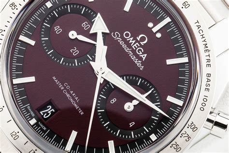 omega speedmaster burgundy dial